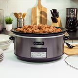 Crock-Pot SCCPVFC800-DS 8-Quart Slow Cooker, Programmable, Black Stainless,