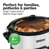 Hamilton Beach Programmable Stay or Go Slow Cooker, 7 Quarts, Silver, 33576N